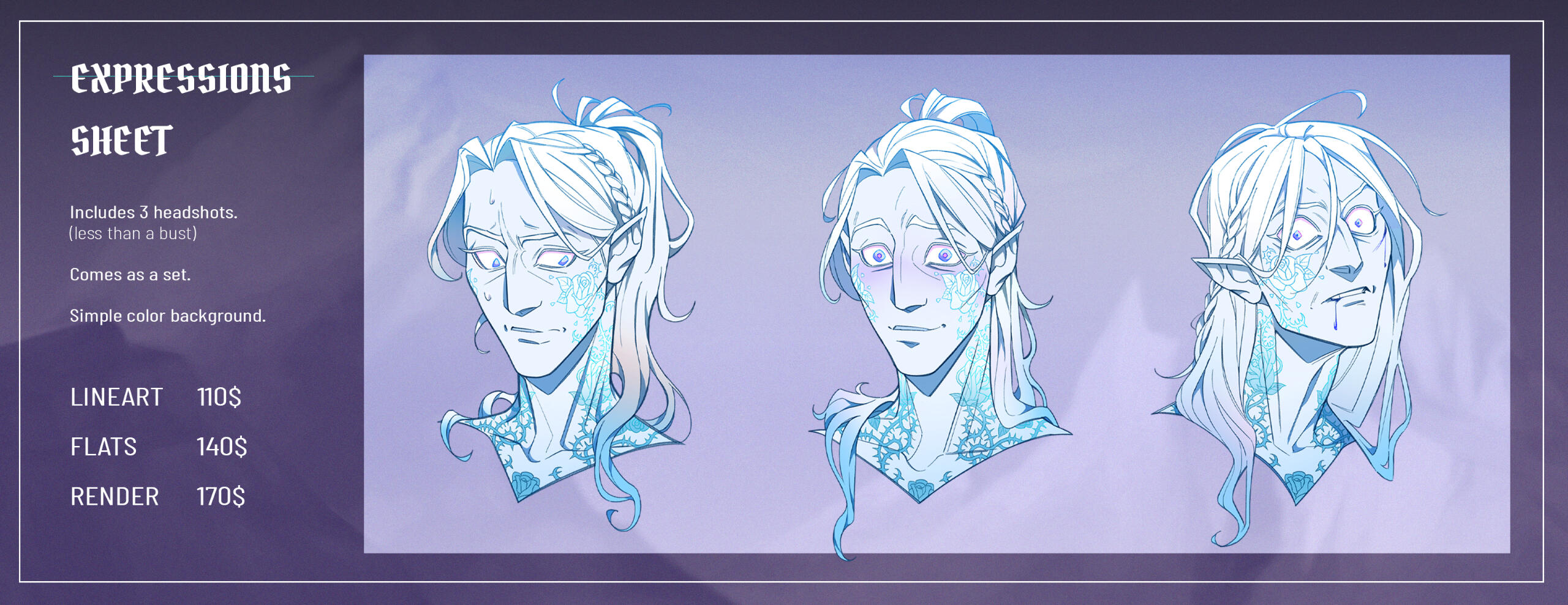 expression sheet commissions